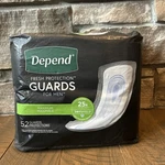 Depend Incontinence Guards For Men/bladder Control Pads Men, Maximum, 52CT. Fixed Price $19.00.
