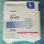Mckesson Super Moderate Absorbency Adult Disposable Cloth Brief Diapers 18 Ct. Fixed Price $10.99.