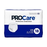 Procare Protective Underwear Pack Of 18 Size Large 44" 58 (112CM-147CM). Fixed Price $19.99.
