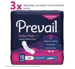 Prevail Daily Pads Female Incontinent Long Length 11 BC-013,MODERATE,16CT. Fixed Price $5.00.