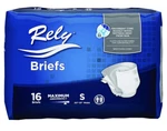 Rely Unisex Disposable Briefs Adult Small 16 Count Pack. Fixed Price $10.00.