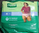 Depend Fit-flex Maximum Women Incontinence Pants Medium Beige 18 Count. Fixed Price $34.50.