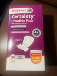 Walgreens Certainty Ultrathin Incontinence Pads Max Long 34 Ct Odor Control. Fixed Price $16.99.