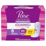 Poise Advanced Ultimate Absorbency Long Pads, 108-COUNT. Fixed Price $52.00.
