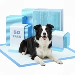 Fluffydream Waterproof Dog And Puppy Pet Training Pad 17.6"X23.6" (50PCS) - Blue. Fixed Price $27.49.
