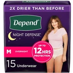 Depend Night Defense Incontinence Underwear For Women Medium 15 Count Blush. Fixed Price $22.29.