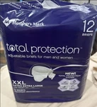 Packs Members Mark Total Protection Adjustable Briefs Xxl Unisex 12 EACH=48. Fixed Price $34.99.