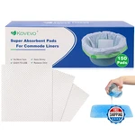150 Pcs Commode Absorbent Pads For Bedside Toilet Chair Bucket, Liners. Fixed Price $39.99.