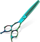 Fenice Totem Grooming Scissors 7", 440C For Trimming Dogs Cats (green). Fixed Price $34.99.