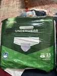 Men Disposable Underwear, Maximum Absorbency, Size Xl (48 -64 ), 15 Count. Fixed Price $19.99.