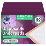 Ultra Absorbency Disposable Underpads Extra Thick 100 Grams Fluff With Polyme.... Fixed Price $51.76.