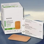 50 Adhesive Bandages 2" X 3" Fabric Patch Aid Strips Tan 16-4816. Fixed Price $13.00.