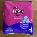 Poise Pads Moderate Regular 20 New. Fixed Price $11.99.