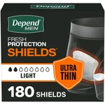 Men Light Incontinence Pads - Depend Shields Absorbent Protection 180 Count. Fixed Price $59.99.