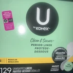 Clean & Secure Panty Liners, Light Absorbency, Regular Length, 129 Count. Fixed Price $11.00.