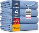 Utopia Bedding Washable Underpads 34" X 36" (pack 4), Waterproof Reusable. Fixed Price $25.16.