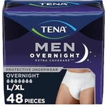 Nwt Tena Men Extra Coverage Overnight Underwear Incontinence L/xl 48CT. Fixed Price $44.00.
