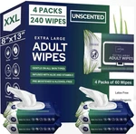Opteel Extra Large Adult Wipes Xxl 4 Packs Aloe Vera Vitamin Alcohol-free. Fixed Price $43.99.