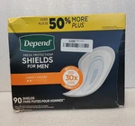 Depend Shields Incontinence Pads For Men (light Absorbency) 90-COUNT G3. Fixed Price $26.93.