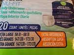 New Prevail Nu-fit Daily 80 (20 Count X4) Xl Extra Large Adult Diapers Underwear. Fixed Price $39.95.
