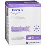 Unistik 3 Comfort Single Use Safety Lancets 28G 100CT ( Purple ). Fixed Price $25.79.
