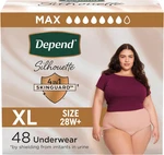 Depend Silhouette Women Underwear Max Absorbency Xl 48CT Pink. Fixed Price $67.84.
