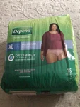 New Depends Dryshield 15 Maximum Incontinence Underwear Woman, Size Xl, X-large. Fixed Price $11.00.