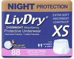 Adult Incontinence Underwear Overnight Comfort Leak Protection X Small 88CT. Fixed Price $179.99.