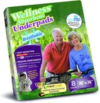 Unique Wellness Absorbent Under Pads, 8 Count Made With Incontek Technology. Fixed Price $22.99.