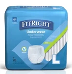 Medline Fitright Underwear Extra Protective Size Large 20 Units. Fixed Price $18.95.