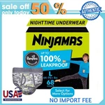 Ninjamas Boys Bedwetting Nighttime Underwear, Size (64-95+ Lbs), 68 Count. Fixed Price $53.19.
