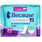 Because Overnight Bladder Control Pads For Women, Nighttime Heavy Long, 20 Count. Fixed Price $19.88.