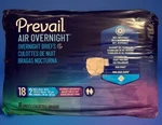 Prevail Air Overnight Incontinence Underwear 18 Count Dry Skin Smart Technology.. Fixed Price $39.95.
