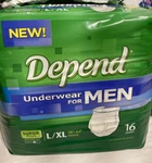Vntg Depend Super Plus Underwear 38-64" Waist. Men's / Xl. 16 Ct.. Fixed Price $15.90.