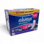 Always Discreet Plus Incontinence Pads, Heavy Long 5+ Absorbency - 117 Count. Fixed Price $36.00.