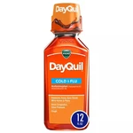 Vicks Dayquil Cold And Flu Medicine Liquid, 12 Oz. Fixed Price $15.39.