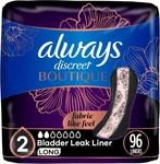 Always Discreet Boutique Incontinence Panty Liners For Bladder Leak, Size 2, 96. Fixed Price $19.48.