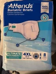New Packs Attends Bariatric Briefs 4X-LARGE Adult Diapers Tab Closure 32 Total. Fixed Price $55.00.