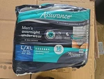 Assurance Men's Incontinence Underwear, / Extra Large, Overnight, 16 Count. Fixed Price $23.67.
