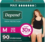 Depend Fresh Protection Underwear For Women Medium, BLUSH-*90 Count*. Fixed Price $64.99.