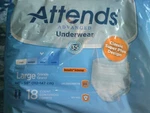 25 Pull-on Attends Underwear Large 44-58" Adult Disposable Diaper Pamper Briefs. Fixed Price $22.49.