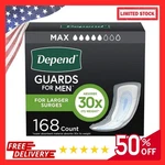 Depend Guards/incontinence Pads Fr Men/bladder Control Maximum. Fixed Price $58.23.