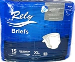 Rely Adult Briefs W/ Tabs Sz Xl 15-PK Maximum Absorbency Incontinence Diapers. Fixed Price $20.89.