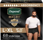 Depend Real Fit Adult Diapers, Incontinence Underwear Large/x-large, Black. Fixed Price $103.70.