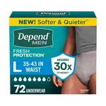 Depend Fresh Protection Adult Diapers, Incontinence Underwear For Men, Dispos.... Fixed Price $94.05.