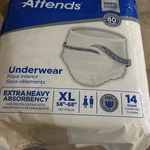 New Attends Classic Adult Briefs, Three Packages Size X Large, 14 Count. Fixed Price $13.00.
