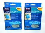 Carex Commode Toilet Liners P709 Blue Ultra Disposable Absorbent Powder 2 Boxes. Fixed Price $19.00.