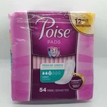 2 Poise Incontinence Pads For Women, Light Absorbency, Regular Length, 54 Count. Fixed Price $26.99.