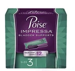 Poise Impressa 8 Count Bladder Supports Size 3. Fixed Price $114.00.