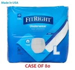 Fitright Ultra Protective Underwear Size L, Waist 40"-56" 80CT Made In Usa. Fixed Price $63.97.